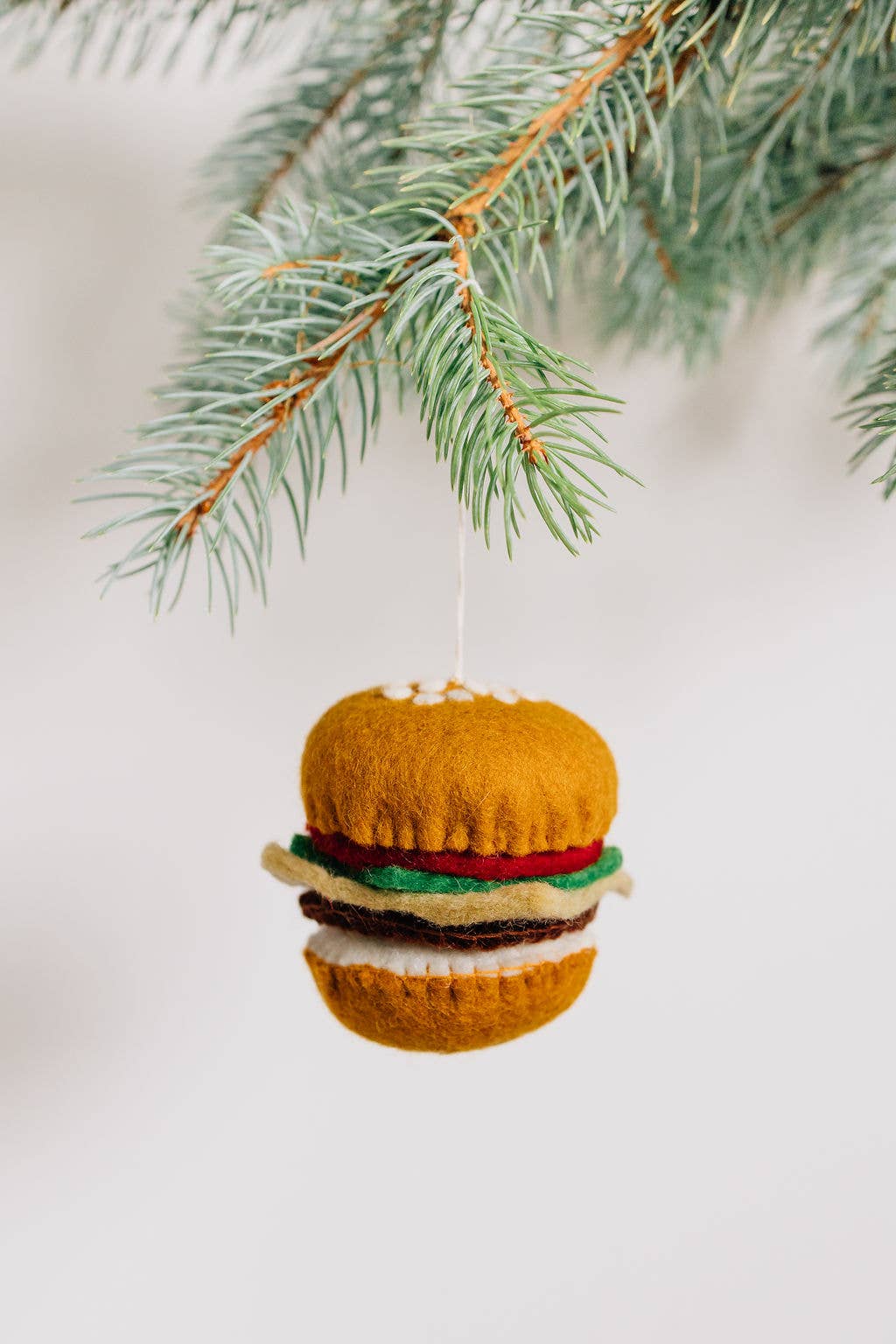 Burger - Wool Felt Christmas Ornament
