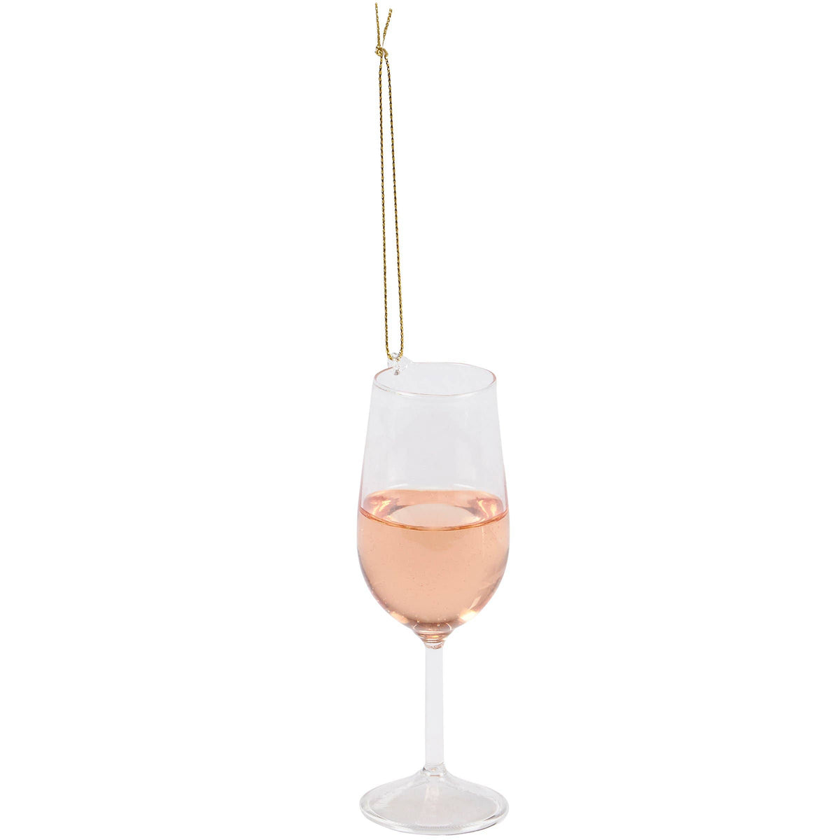 Blush Wine Glass - Christmas Ornament