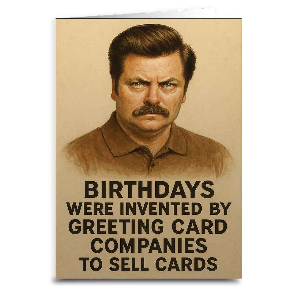Birthdays Were Invented by Hallmark funny birthday card from The Ruddy Duck in Whitefish, Montana