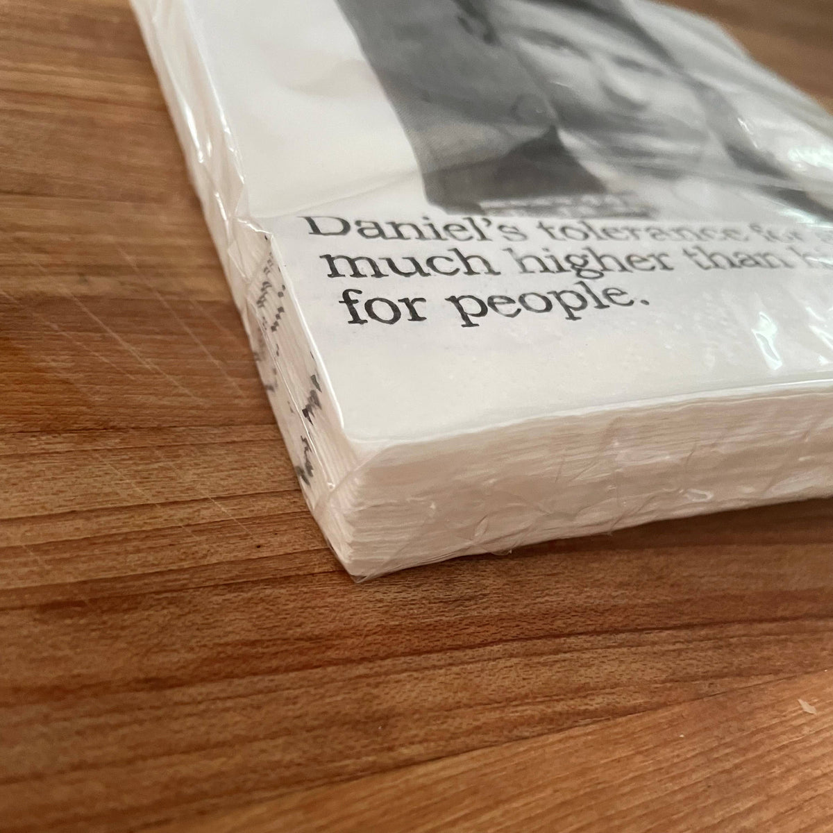 Daniel's Tolerance for Alcohol funny mugshot cocktail napkins, pack of 20, from The Ruddy Duck in Whitefish, Montana
