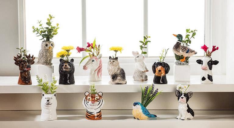 Black Bear - 3" Tall Ceramic Bud Vase