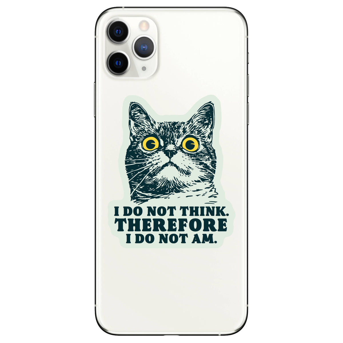 Goofy Kitty funny cat vinyl sticker, from The Ruddy Duck in Whitefish, Montana
