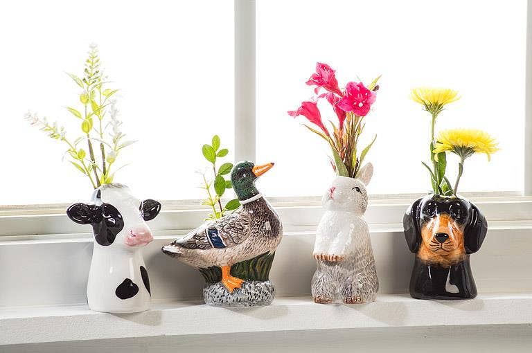 Black Bear - 3" Tall Ceramic Bud Vase