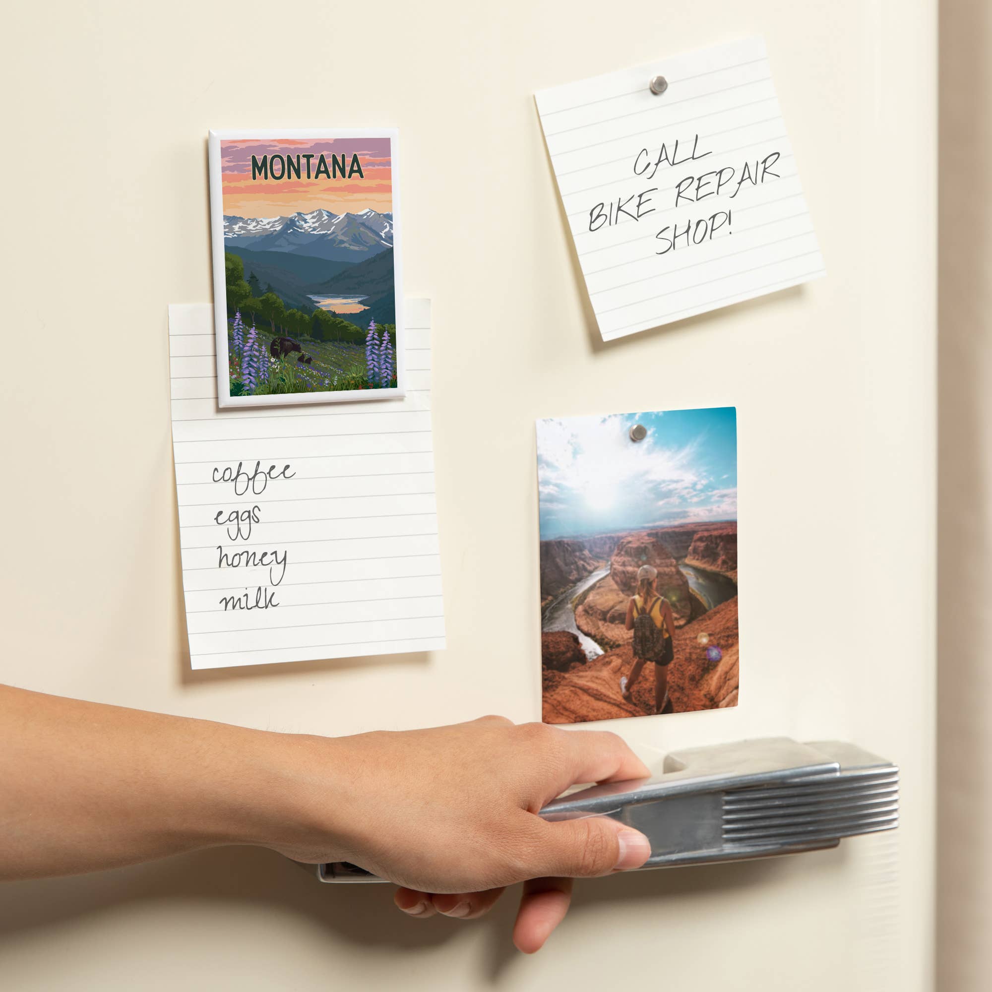 Spring Flowers + Bear - Montana Magnet