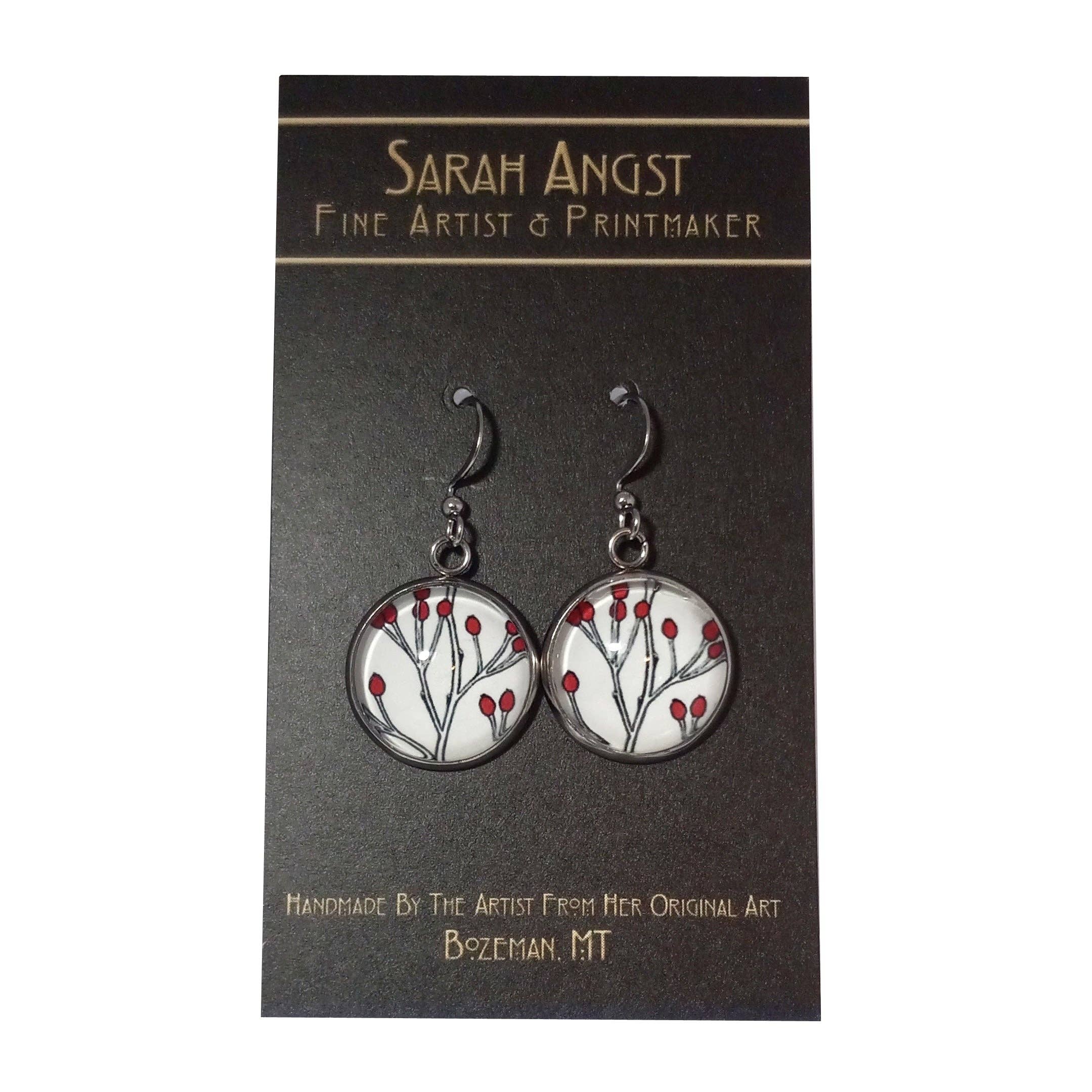 Red Berries - Local Artwork Earrings