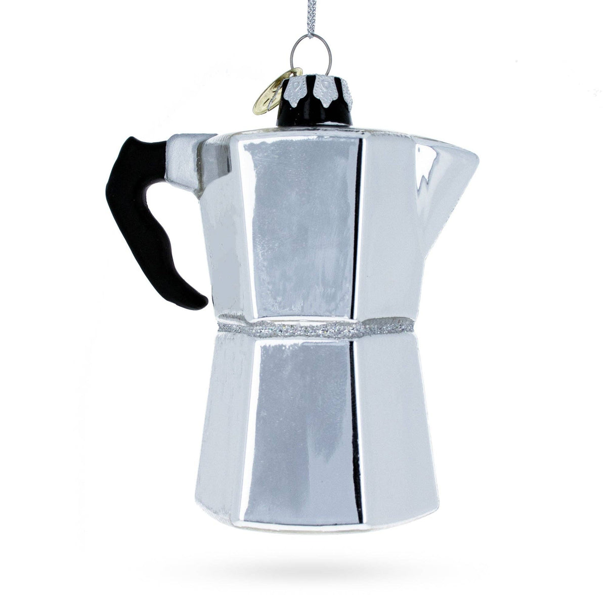 Moka Pot Coffee Maker - Glass Christmas Ornament