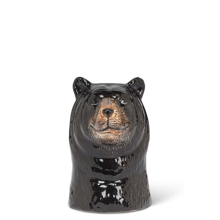 Black Bear - 3" Tall Ceramic Bud Vase