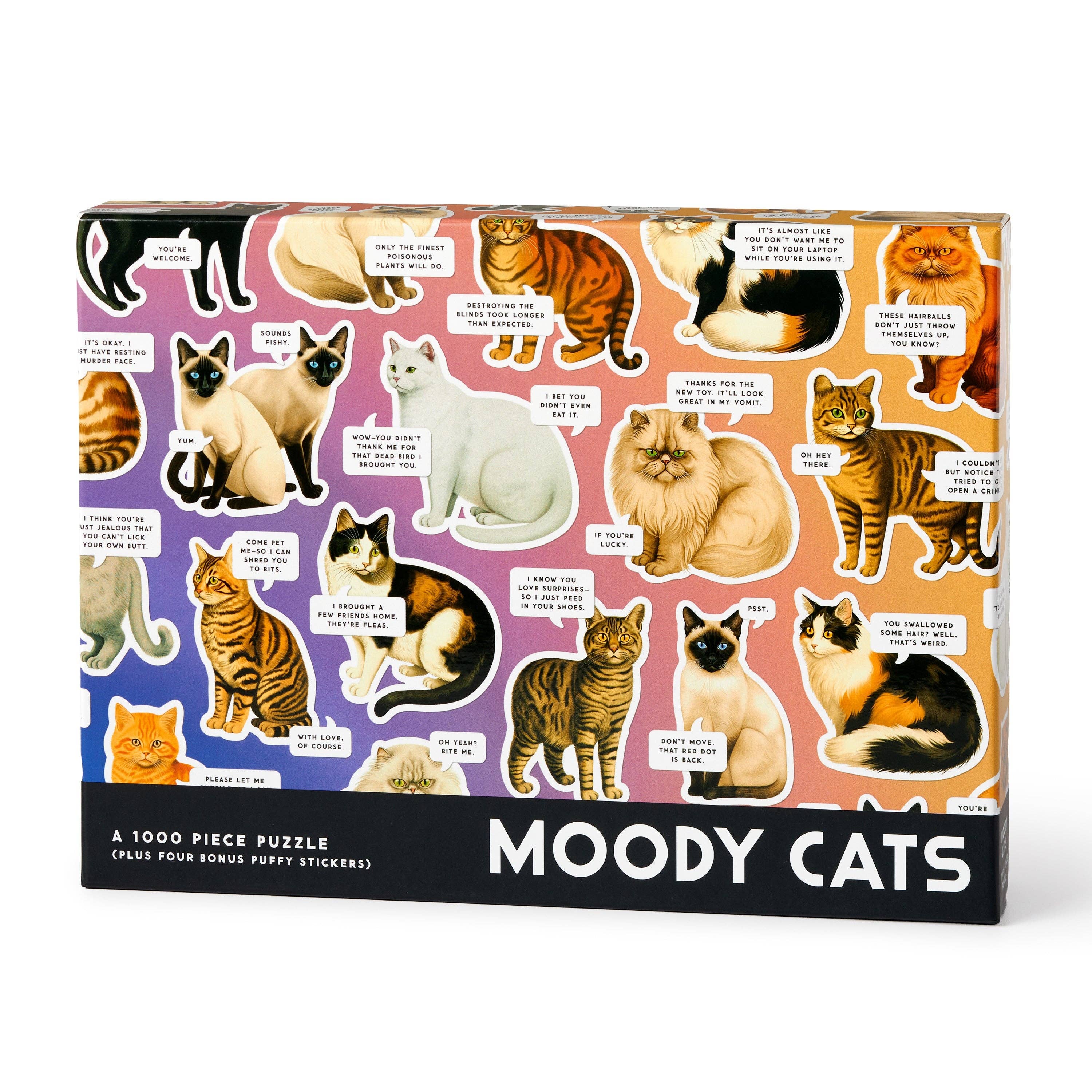 Moody Cats - 1000 Piece Jigsaw Puzzle