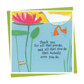 All That You Do glitter thank you card from The Ruddy Duck in Whitefish, Montana