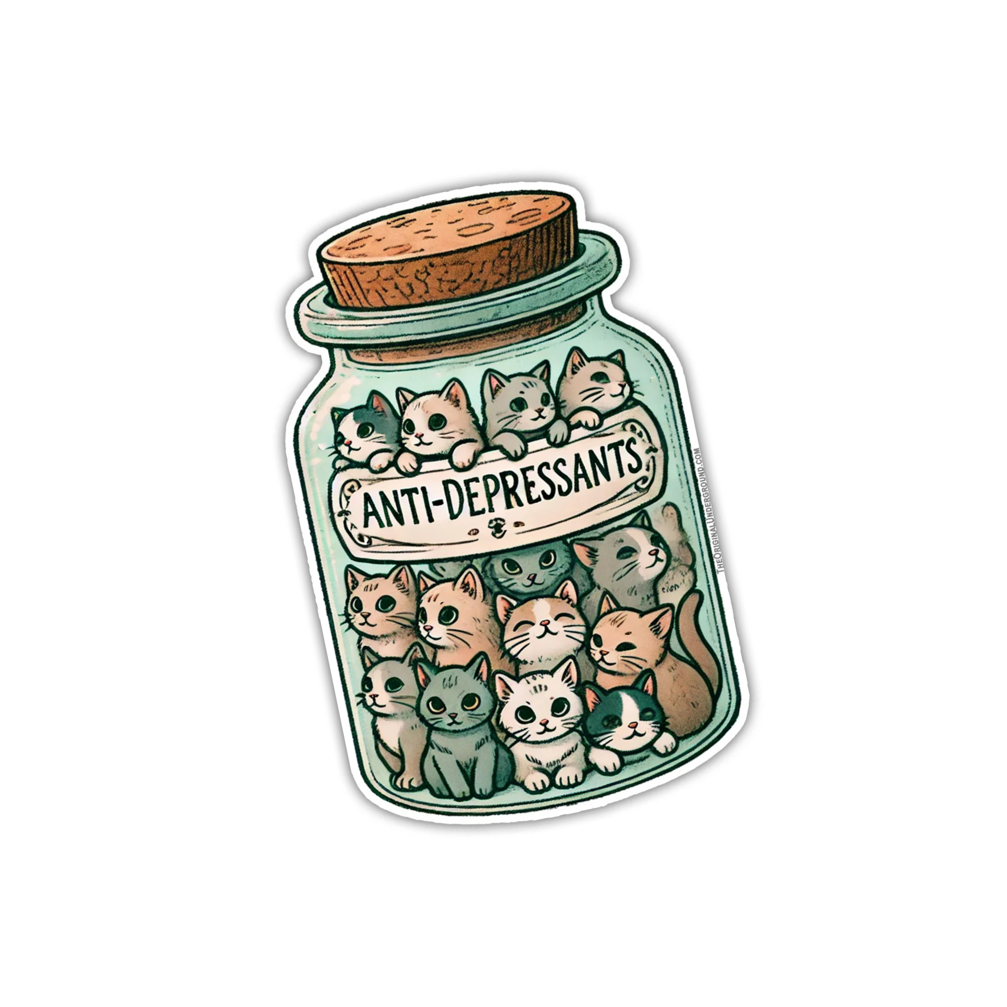 Anti-Depressant Cats - Flexible Magnet