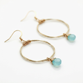 Chalcedony - Briolette Hoop Earring