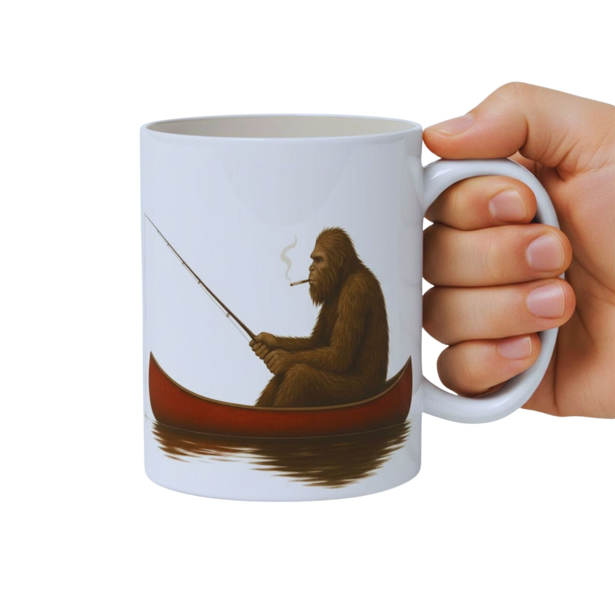 Bigfoot Fishing - Classic Ceramic Mug