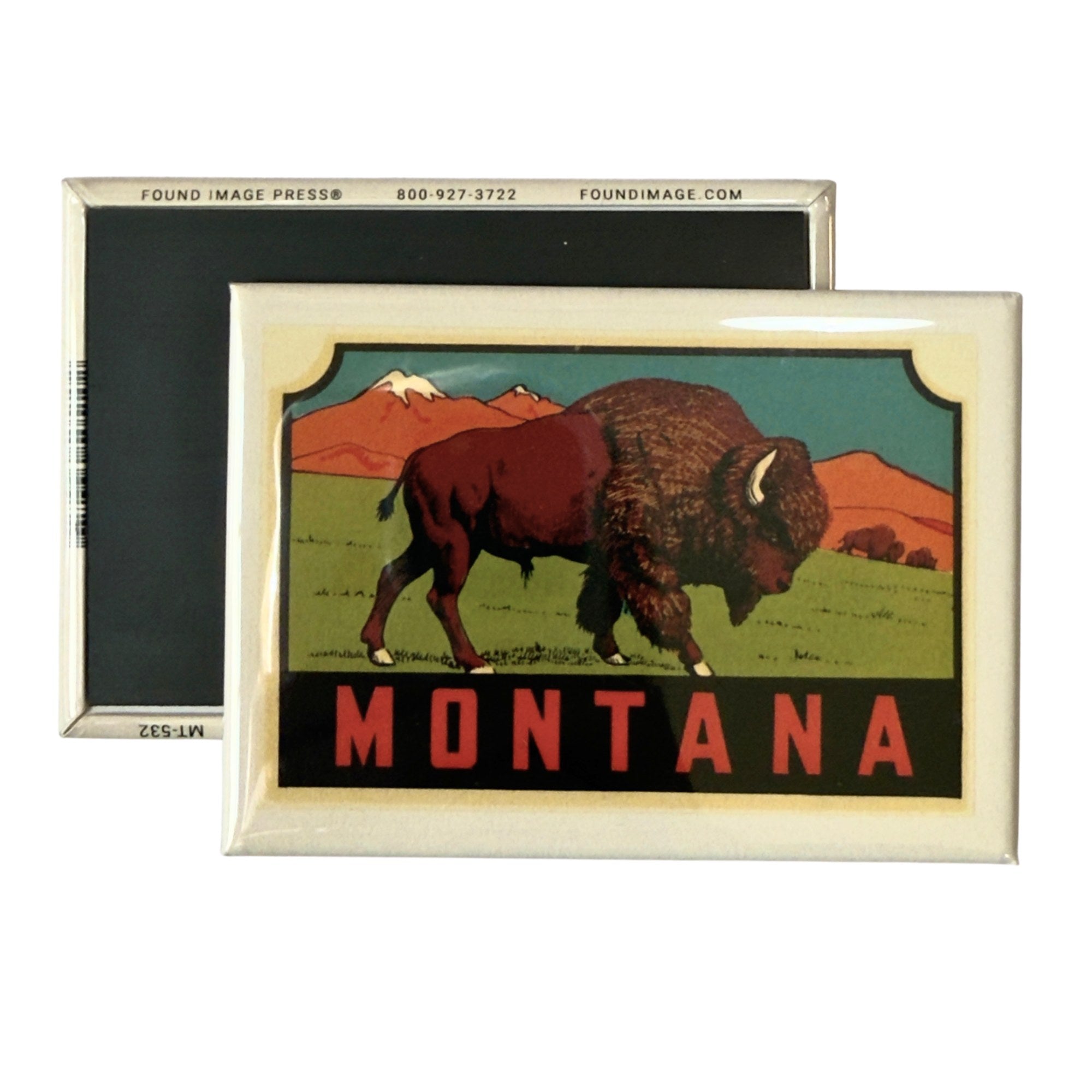 Montana Bison - Fridge Magnet