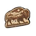 Buffalo Bison - Engraved Layered Wood Magnet