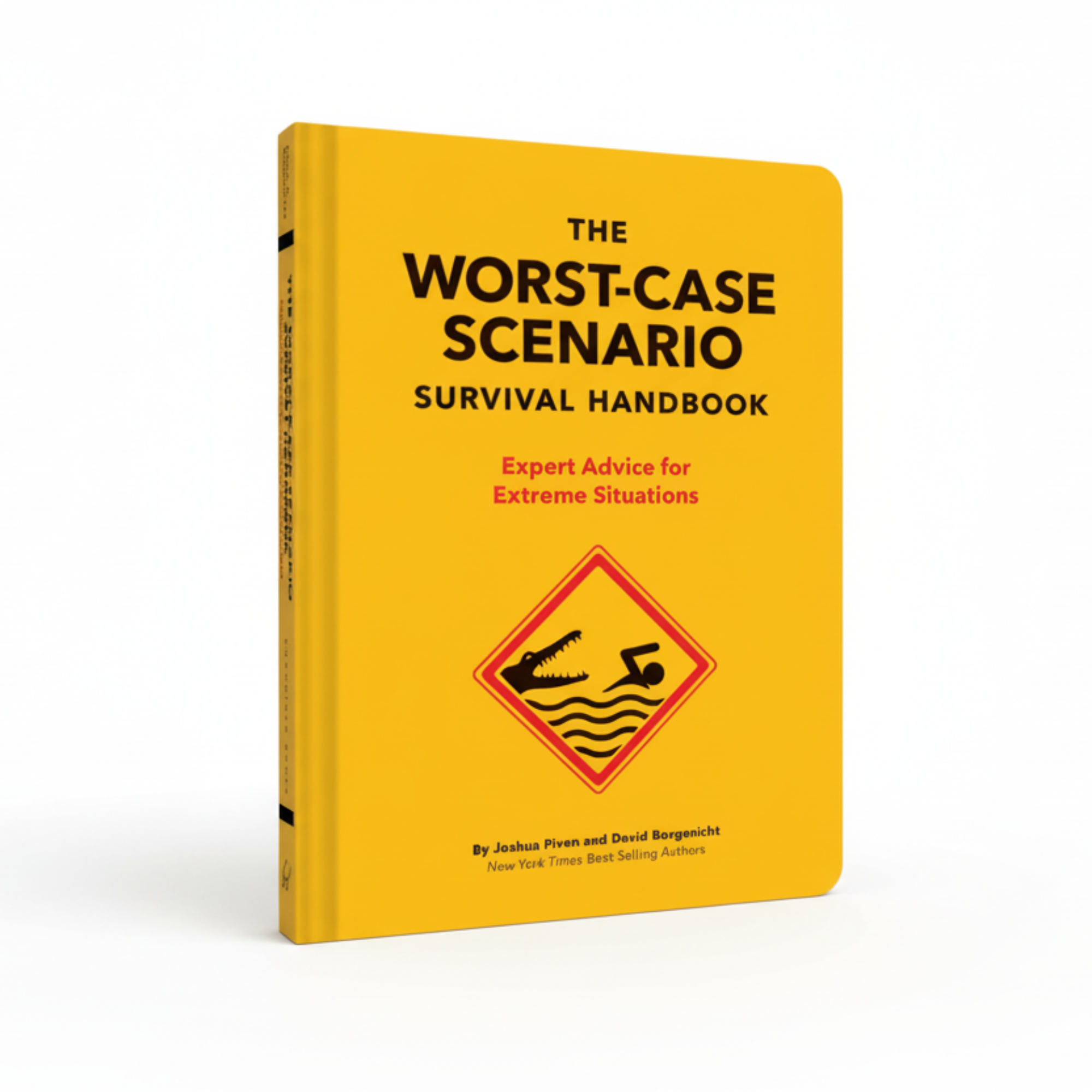 Book titled 'The Worst-Case Scenario Survival Handbook' on a white background