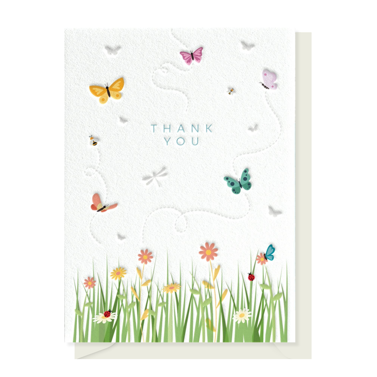 Butterflies & Bees - Thank You Card