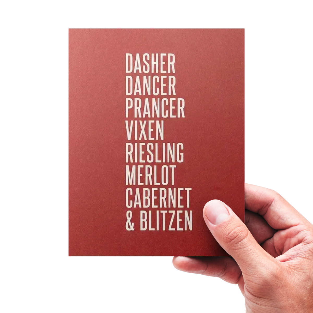 Cabernet & Blitzen - Funny Holiday Card For Wine Lover