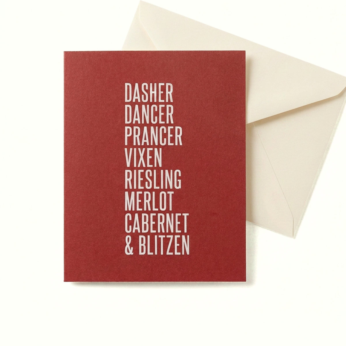 Cabernet & Blitzen - Funny Holiday Card For Wine Lover