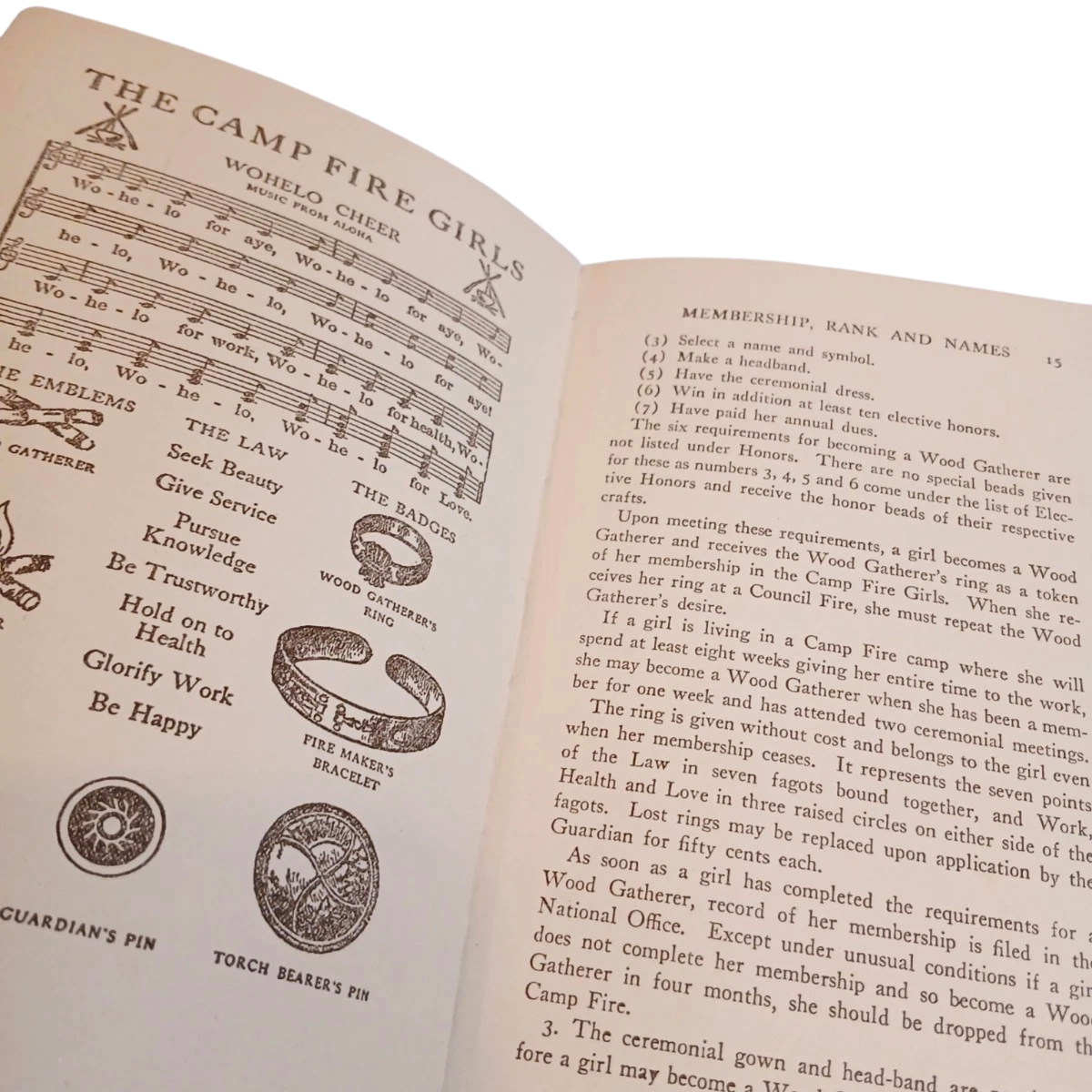 Camp Fire Girls - 1912 Facsimile Paperback Book