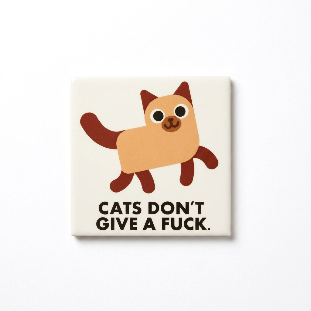 Cats Don't Give AF - Fridge Magnet