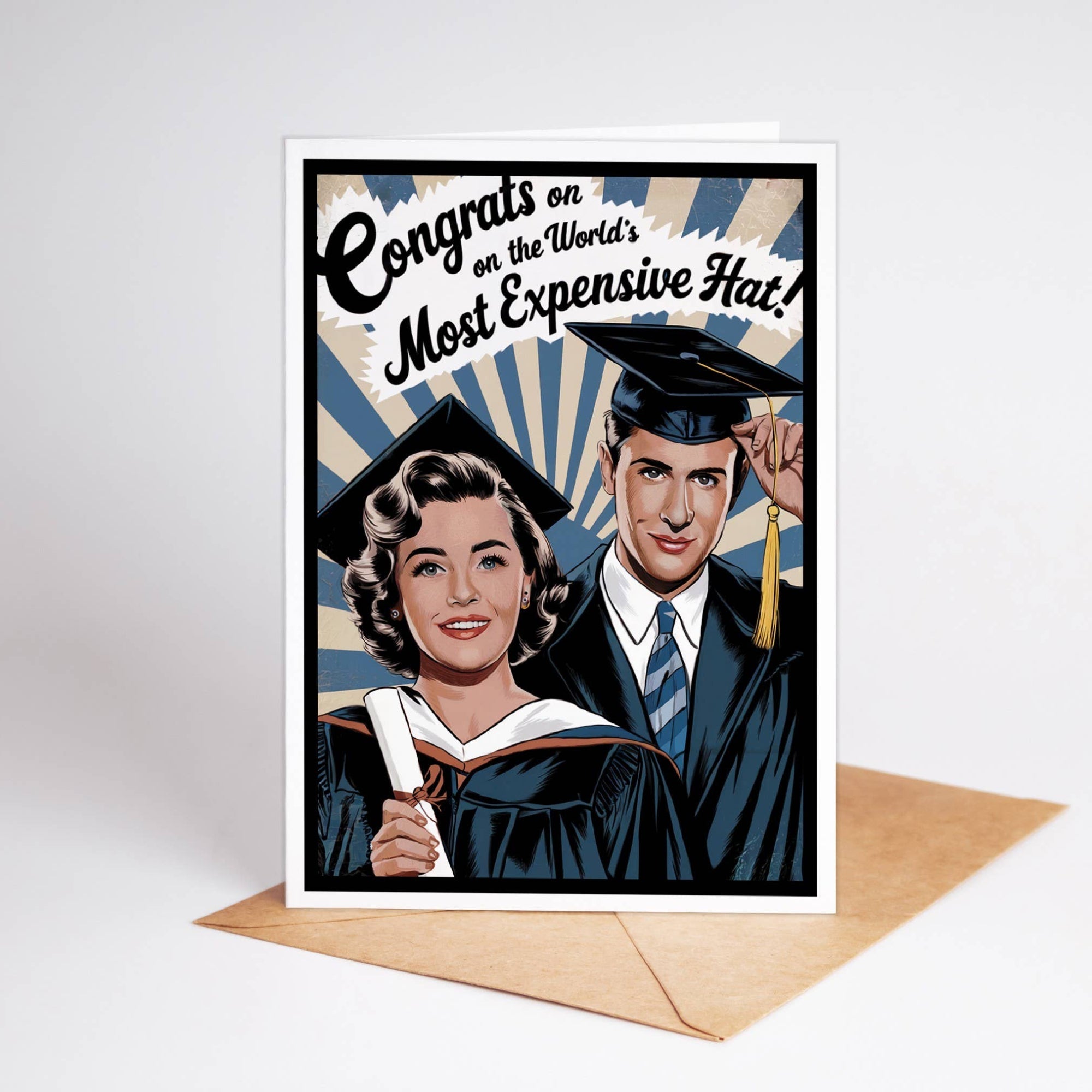 Most Expensive Hat - Graduation Card