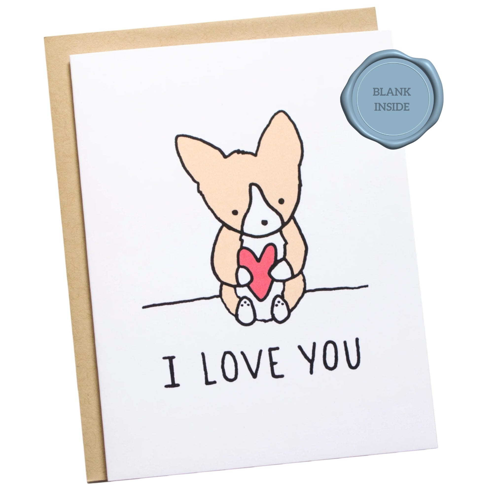 Corgi I Love You - Love Card