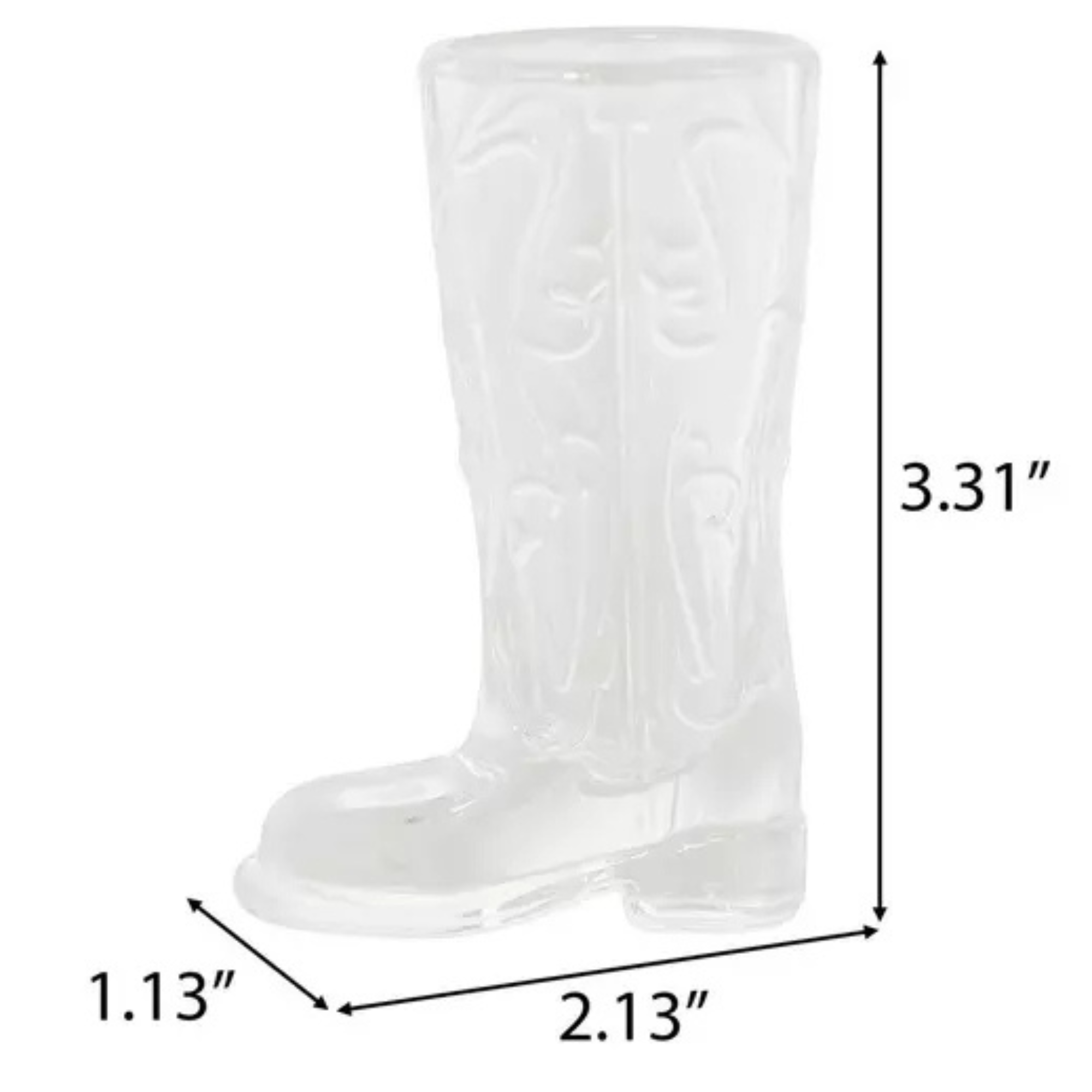 Cowboy Boot Shooter - Clear Shot Glass