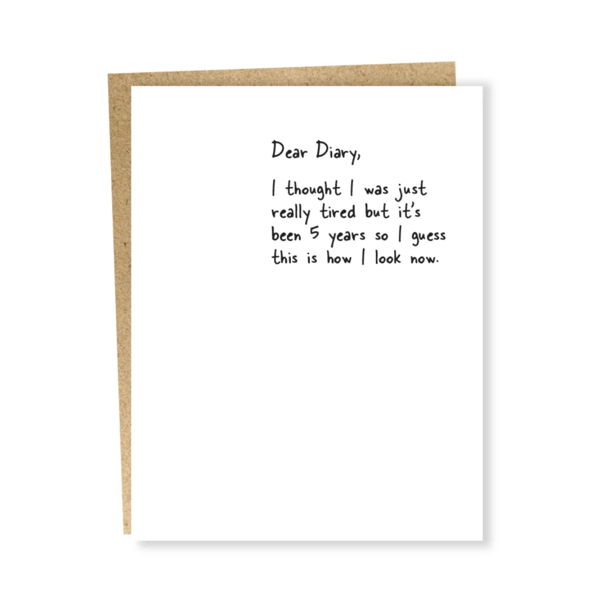 Dear Diary - Letterpress Friendship Card