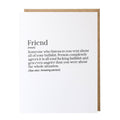 Definition of Friend - Friendship Card