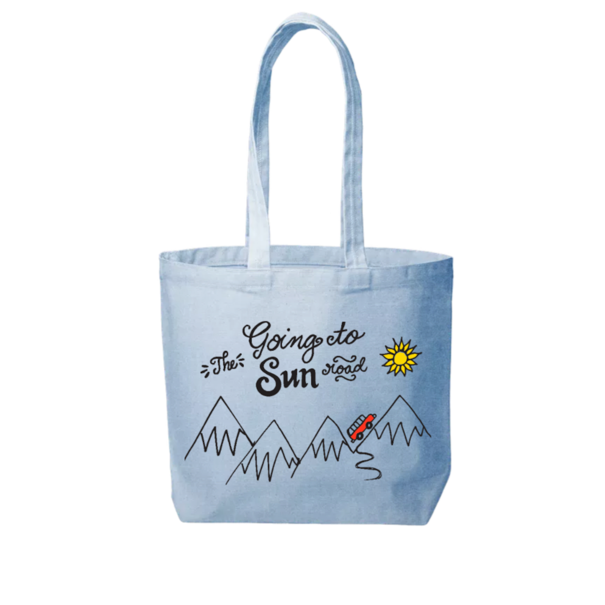 Going To The Sun - Denim Glacier Park Tote Bag