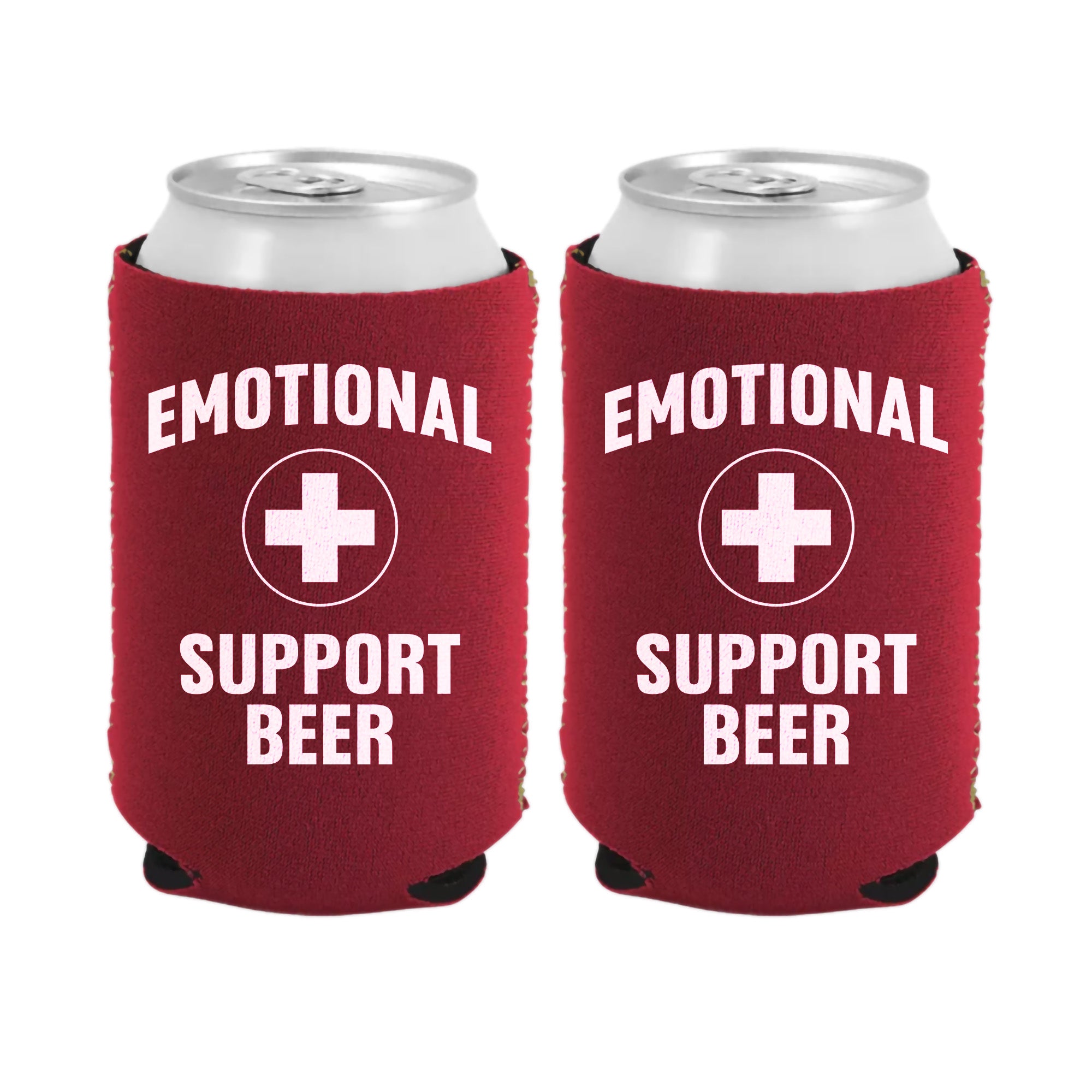 Emotional Support Beer - Flat Can Neoprene Koozie