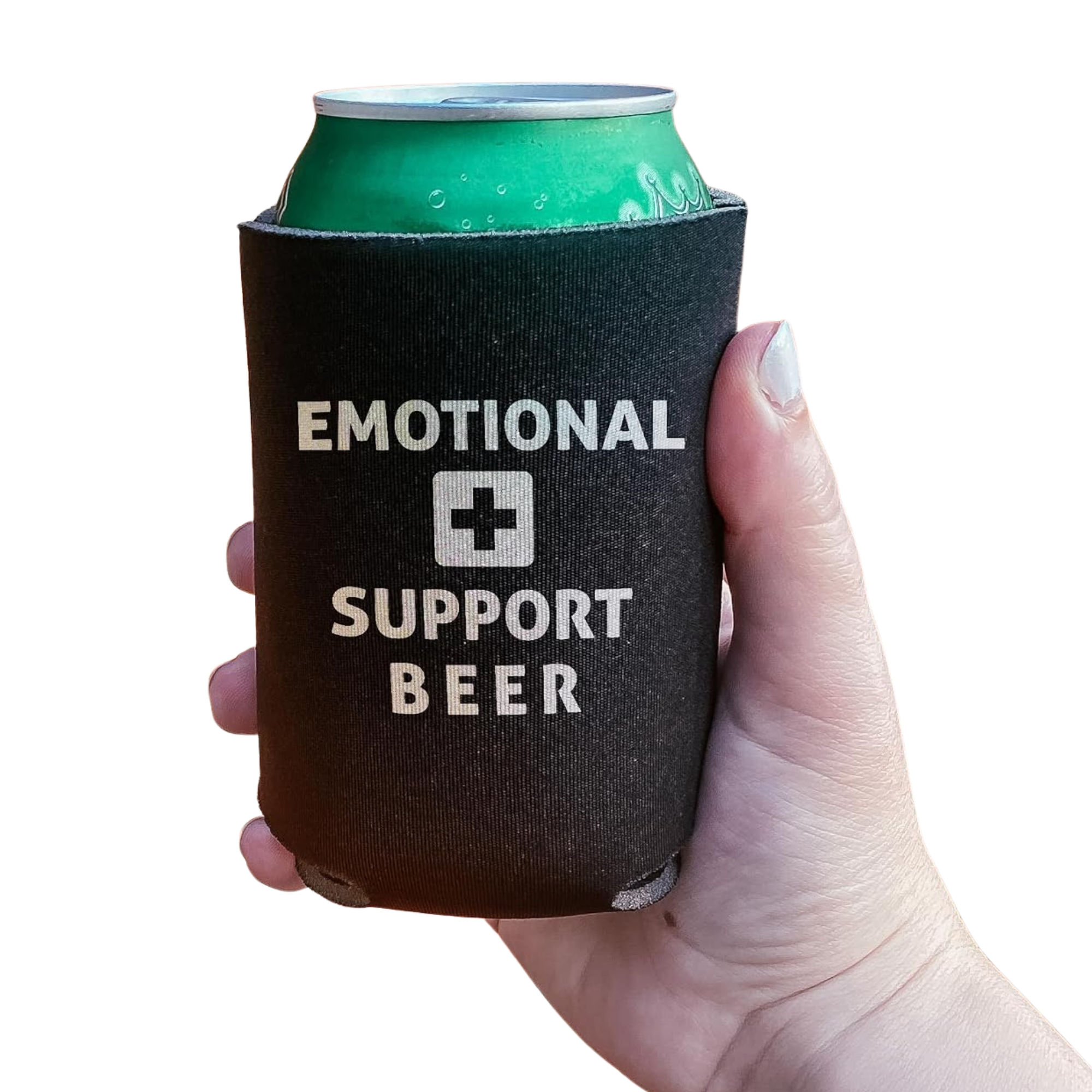 Emotional Support Beer - Flat Can Koozie