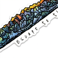 Escape To Mountains - Local Artwork Sticker