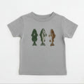 Toddler Gray Tshirt that has 3 fish on it