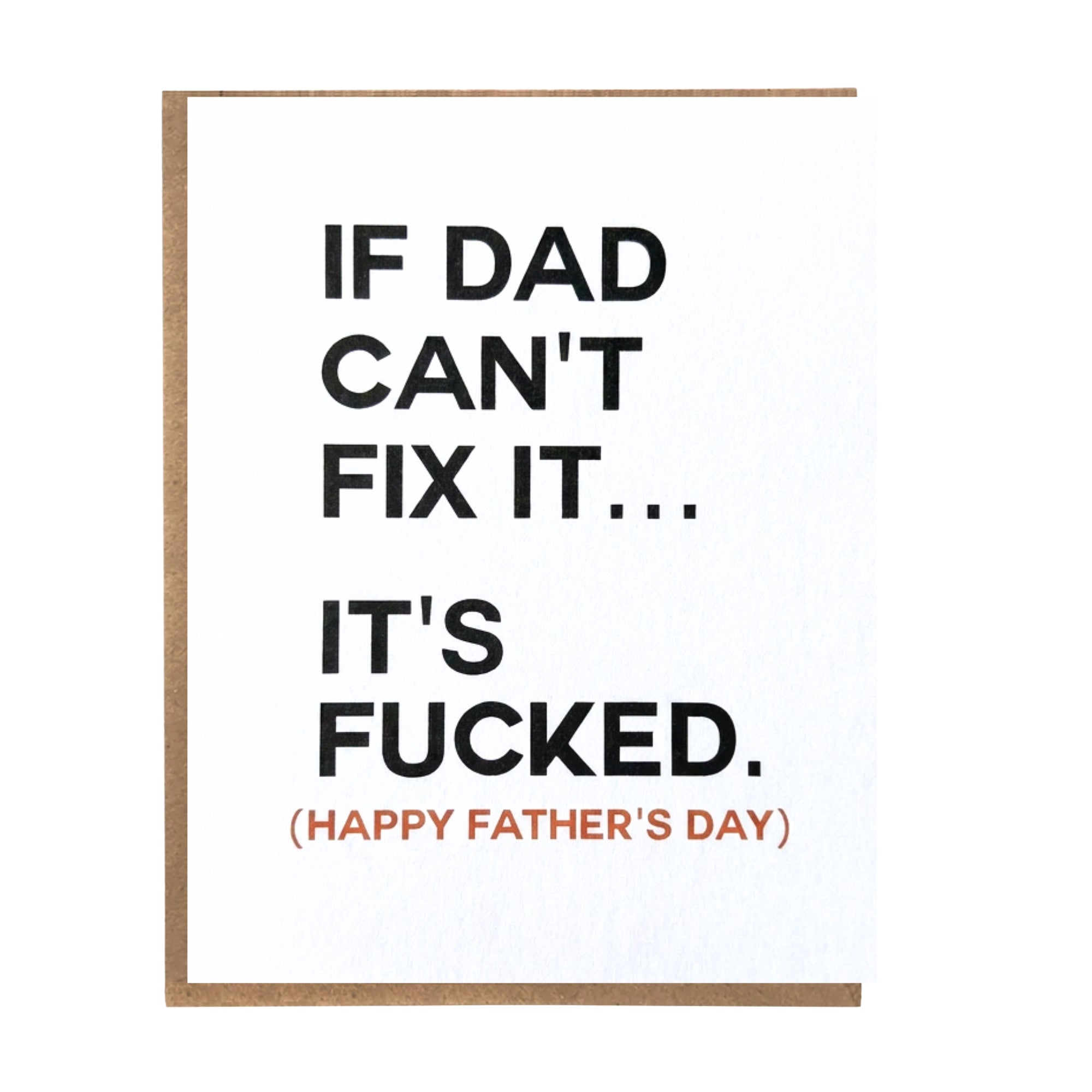 If Dad Can't Fix It - Father's Day Card
