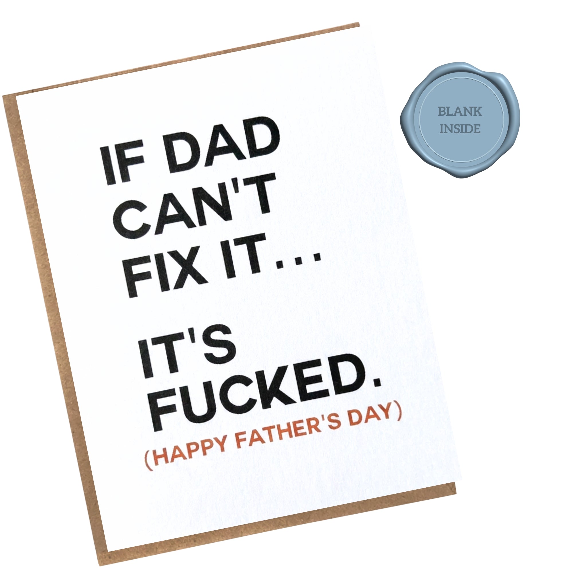 If Dad Can't Fix It - Father's Day Card