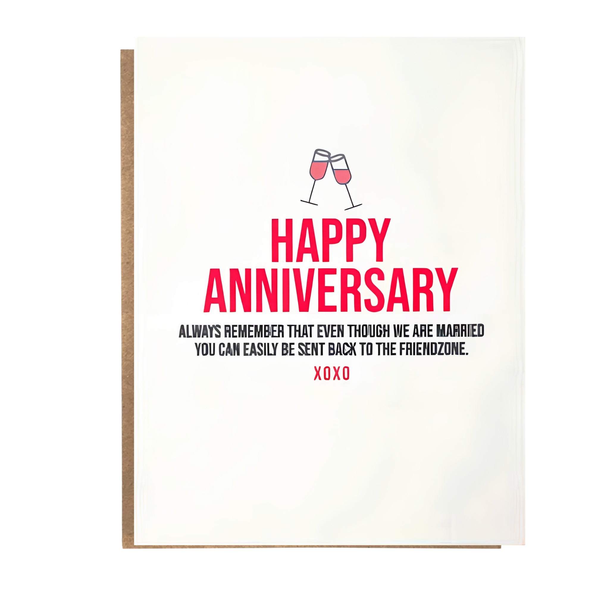 Back To The Friendzone - Anniversary Card