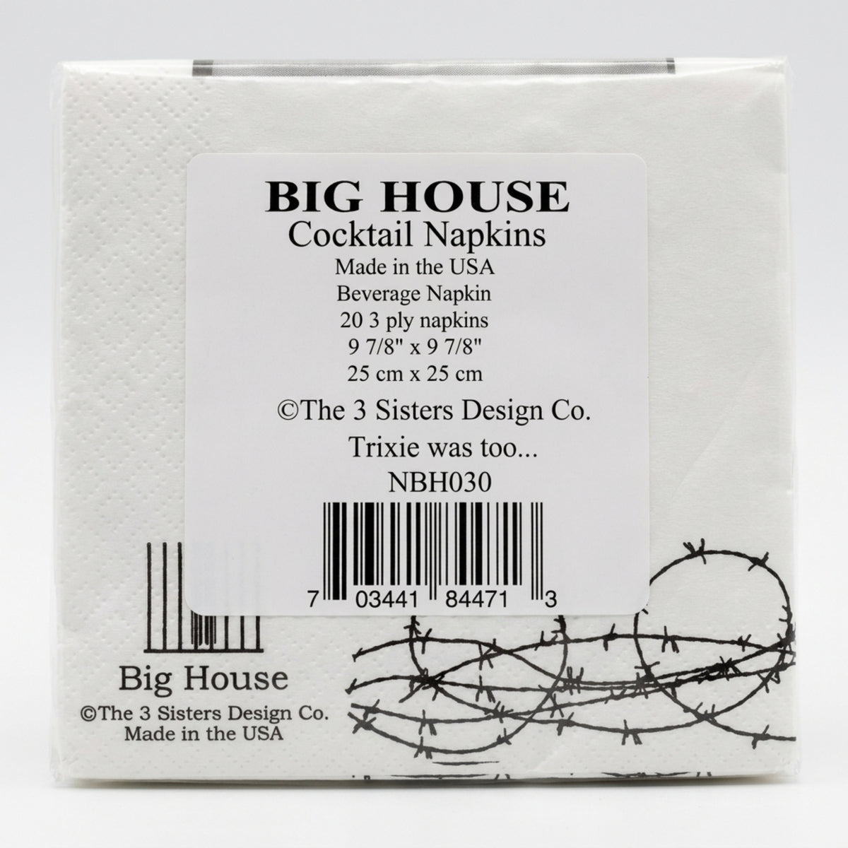 Funny mugshot cocktail napkins, pack of 20, from The Ruddy Duck in Whitefish, Montana