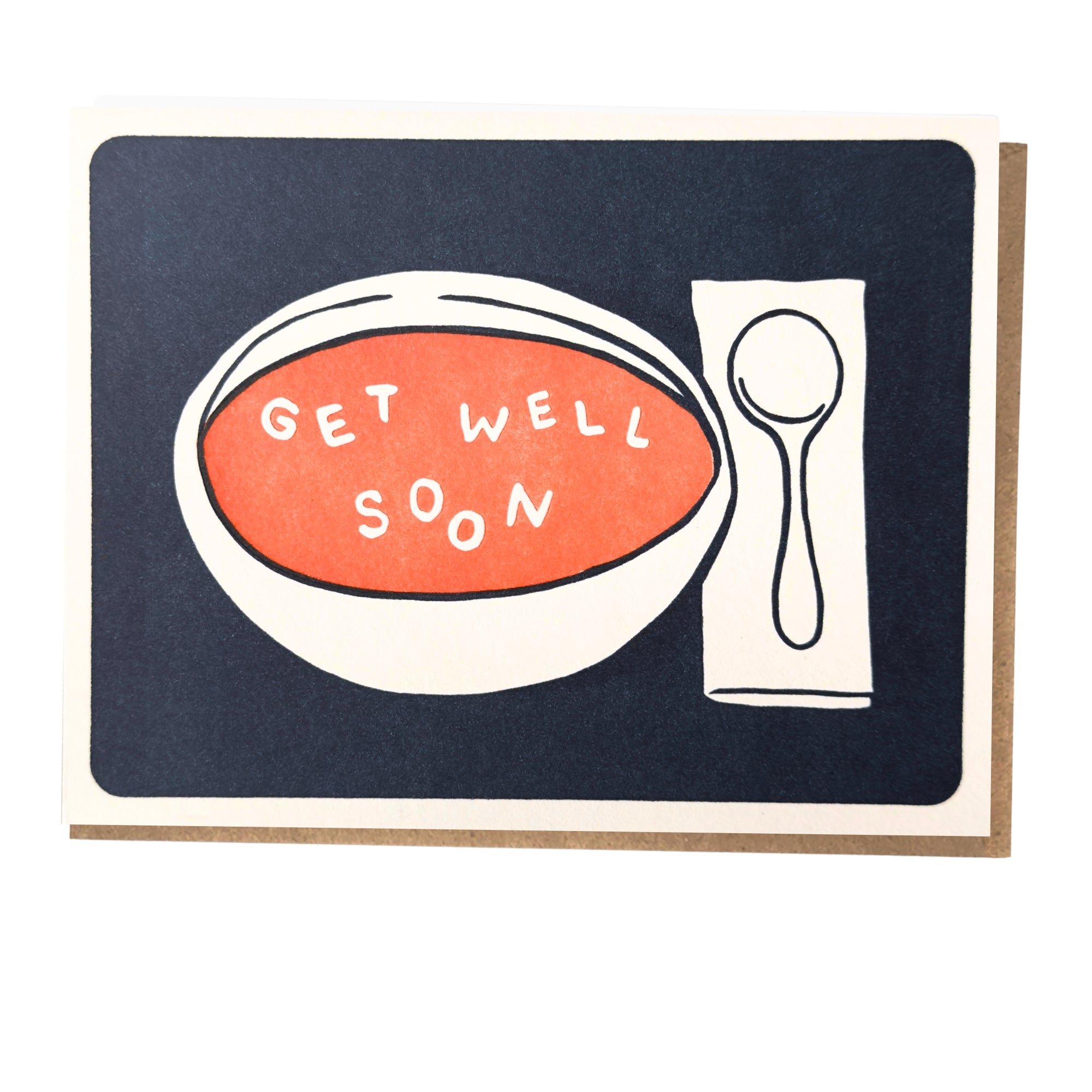 Letterpressed ABC Soup - Get Well Soon Card