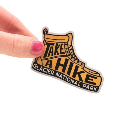 Take A Hike In Glacier - Sticker product photo