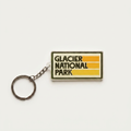 Keychain with 'Glacier National Park' text on a white background