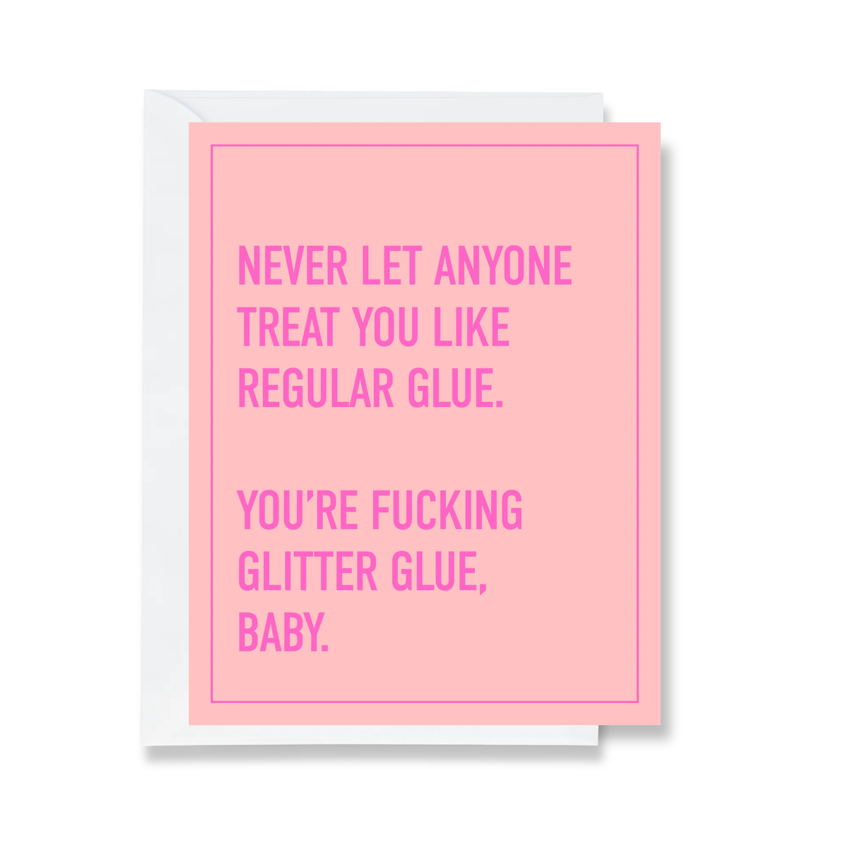 Glitter Glue - Just Because Card