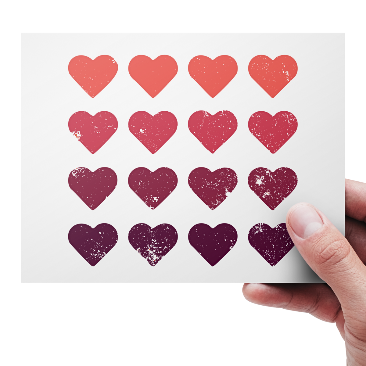 Gradient Hearts - Love Card