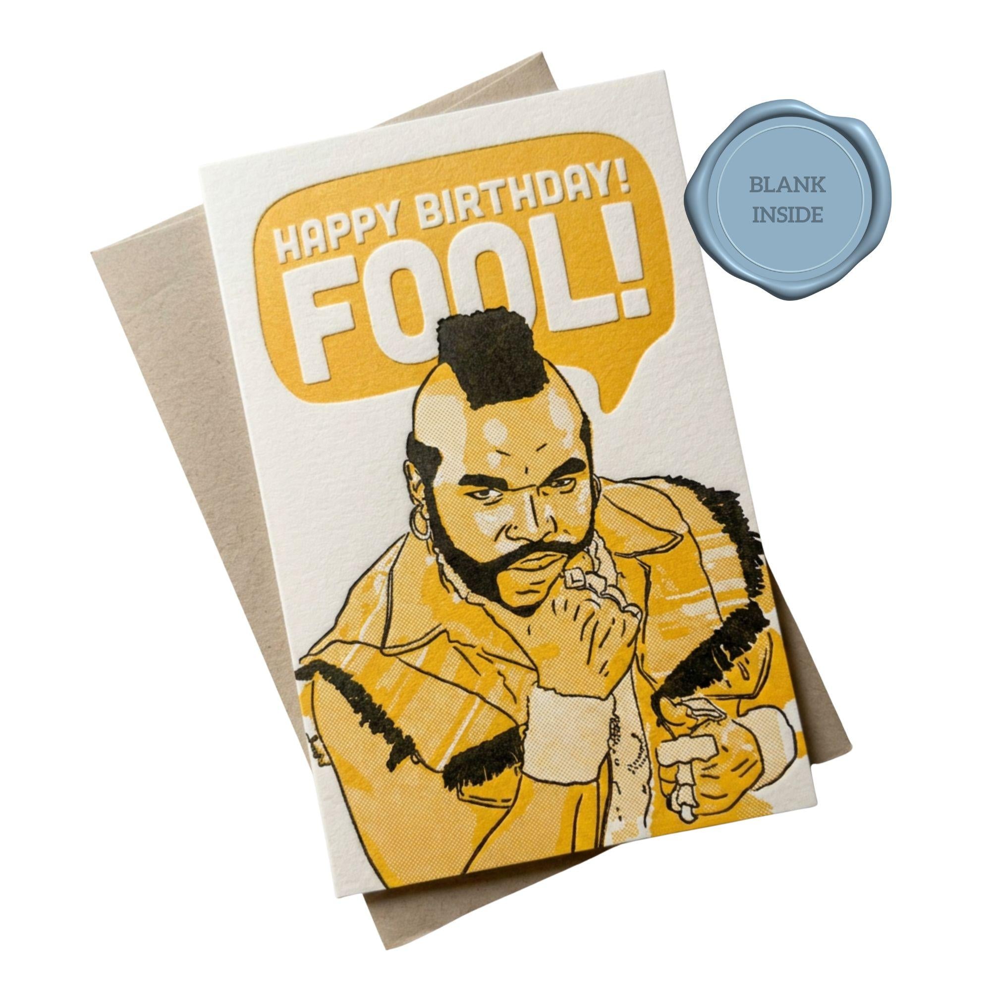 Happy Birthday, Fool - Letter pressed Birthday Card