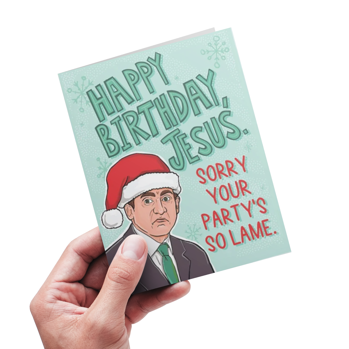 Happy Birthday Jesus. Micheal Scott From The Office Holiday Card