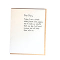 Dear Diary - Letterpress Friendship Card