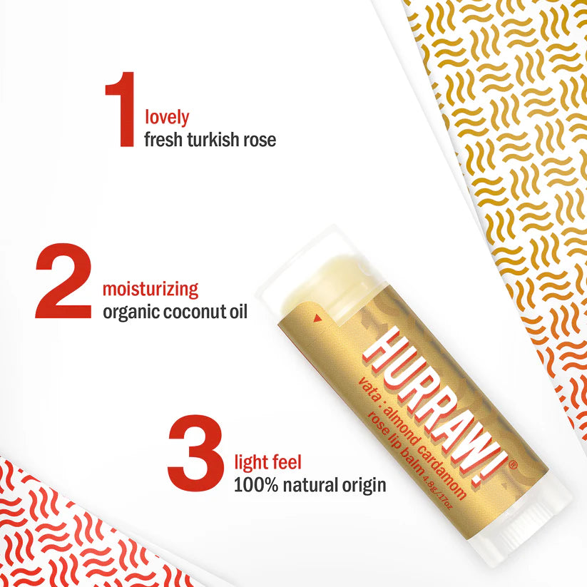 Almond Cardamom - Hurraw!® Lip Balm