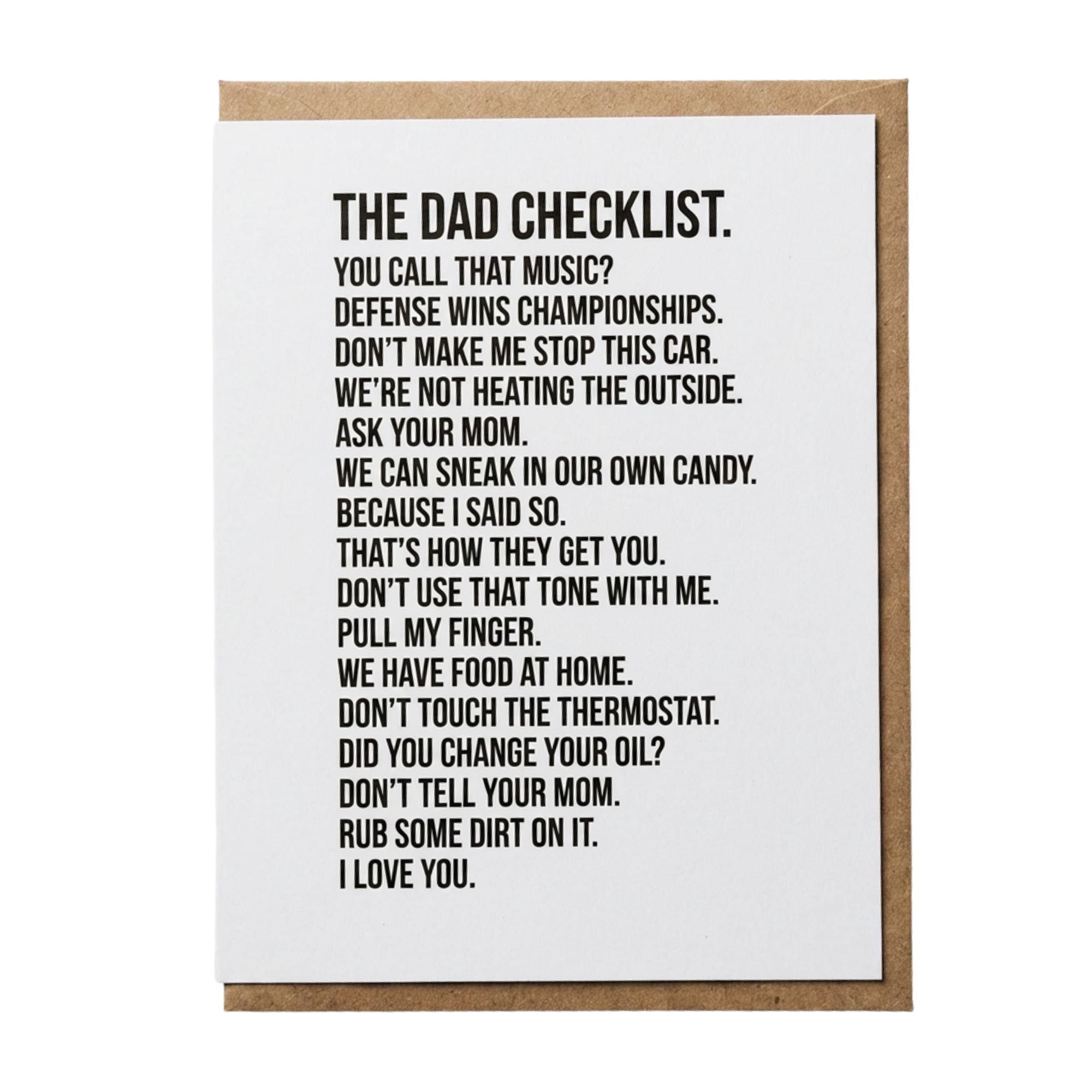 The Dad Checklist - Father's Day Card