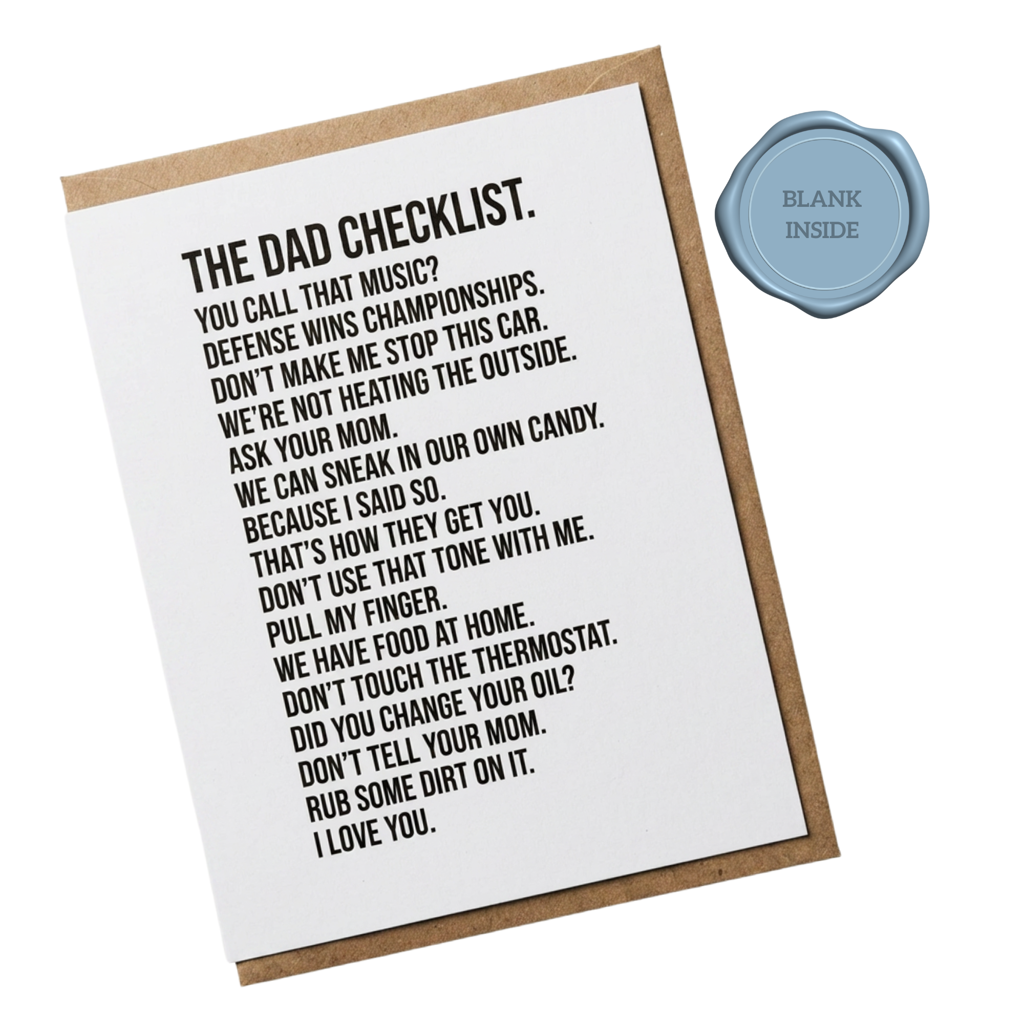 The Dad Checklist - Father's Day Card