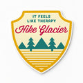 Feels Like Therapy Glacier Park Vinyl Sticker, 3"